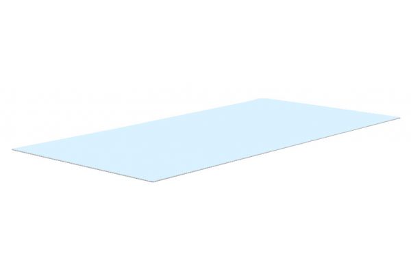 Glasplatte Sandnes XL 256x109 cm klarglas