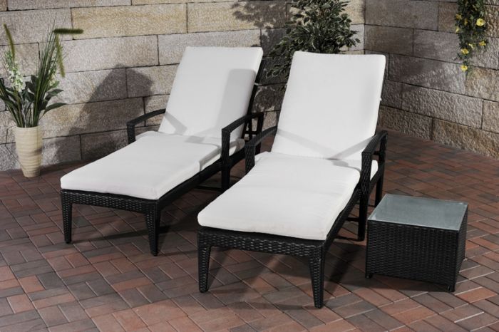 Klaue Mundstück Vesuv sonnenliege 2er set mit tisch Ständig Braut